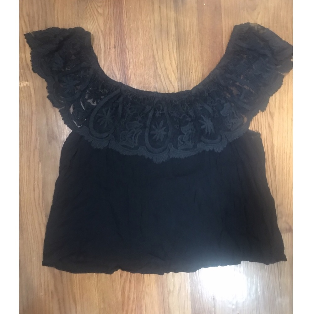 Crop top over the shoulder top